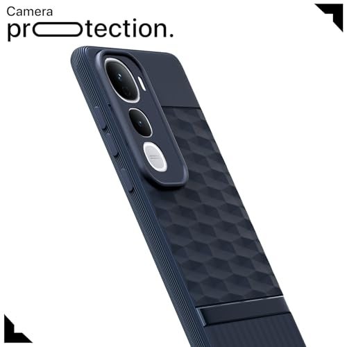 Pikkme Back Cover for Vivo Y400 5G Camera Protection 3D Hexa Cube Design Silicone Protective Bumper Case (Blue) - Image 5