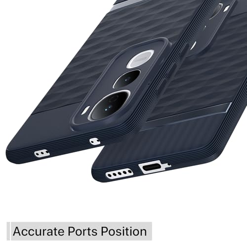 Pikkme Back Cover for Vivo Y400 5G Camera Protection 3D Hexa Cube Design Silicone Protective Bumper Case (Blue) - Image 4