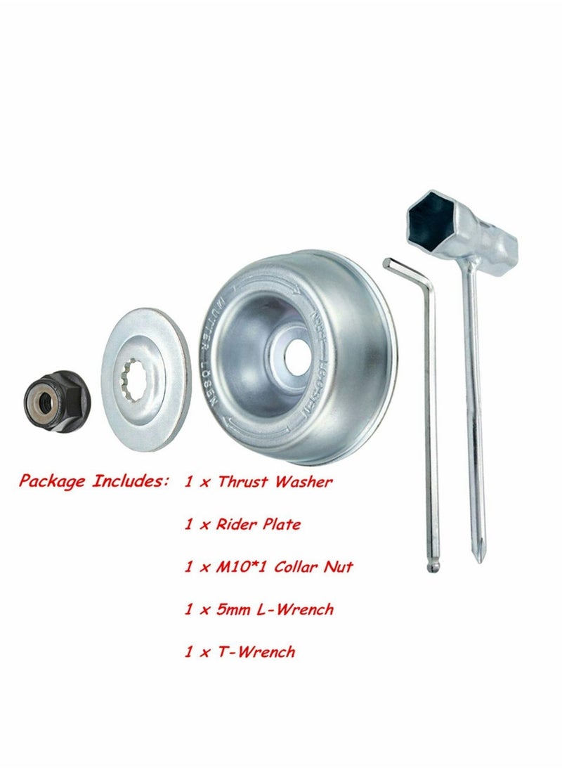 Y&D - Blade Adapter Attachment Maintenance Kit For Stihl FS55 FS55R FS56 FS56RC FS70R FS80 FS85 FS90 FS90R FS94 FS100RX FS110 FS120 FS130 FS130R FS240 FS250,Thrust Washer, Rider Plate, Collar Nut, Wrench - Image 1