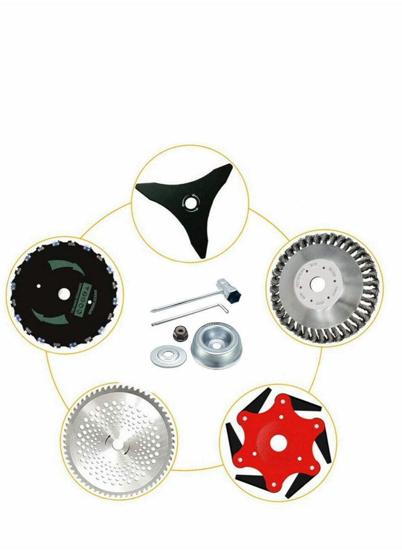 Y&D - Blade Adapter Attachment Maintenance Kit For Stihl FS55 FS55R FS56 FS56RC FS70R FS80 FS85 FS90 FS90R FS94 FS100RX FS110 FS120 FS130 FS130R FS240 FS250,Thrust Washer, Rider Plate, Collar Nut, Wrench - Image 1