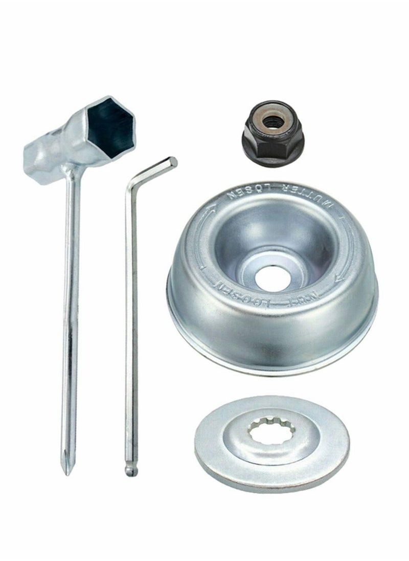 Y&D - Blade Adapter Attachment Maintenance Kit For Stihl FS55 FS55R FS56 FS56RC FS70R FS80 FS85 FS90 FS90R FS94 FS100RX FS110 FS120 FS130 FS130R FS240 FS250,Thrust Washer, Rider Plate, Collar Nut, Wrench - Image 1