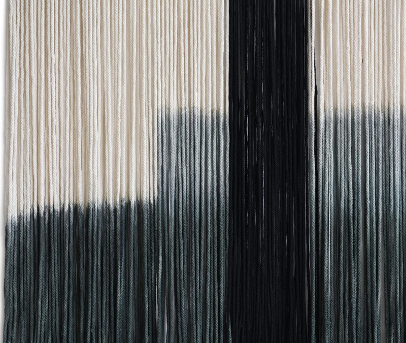 Flber Macrame Wall Hanging Large Dip Dye Tapestry Fiber Wall Art Boho Living Room Bedroom Macrame Wall Decor 59''Wx35''L - Image 5