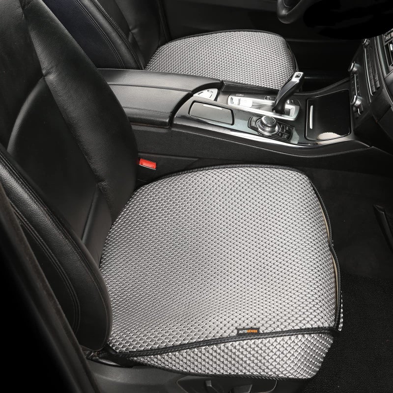 Auto Newer Breathable Universal Four Seasons Car Seat Covers Luxury Car Seat CushionProtectors for Front Seat BottomsCompatible with 95 Vehicles Fit for Cars Truck SUV or Vans2PCSGrey