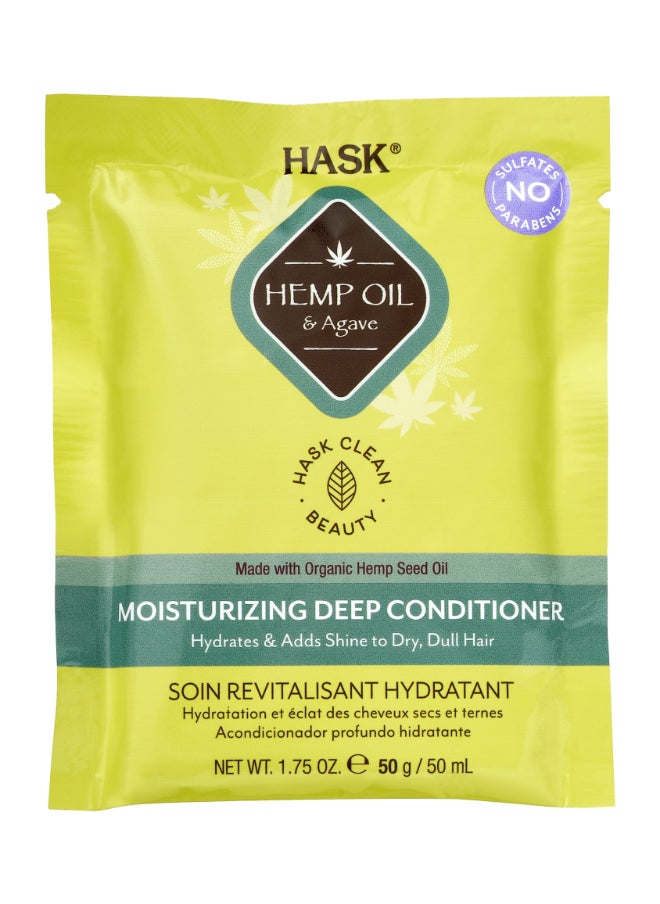 HASK Hemp Oil & Agave Moisturizing Deep Conditioner 50g  - Image 1