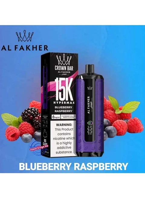 Crown Bar Blueberry Raspberry 15000 Puffs Hypermax Disposable Vape