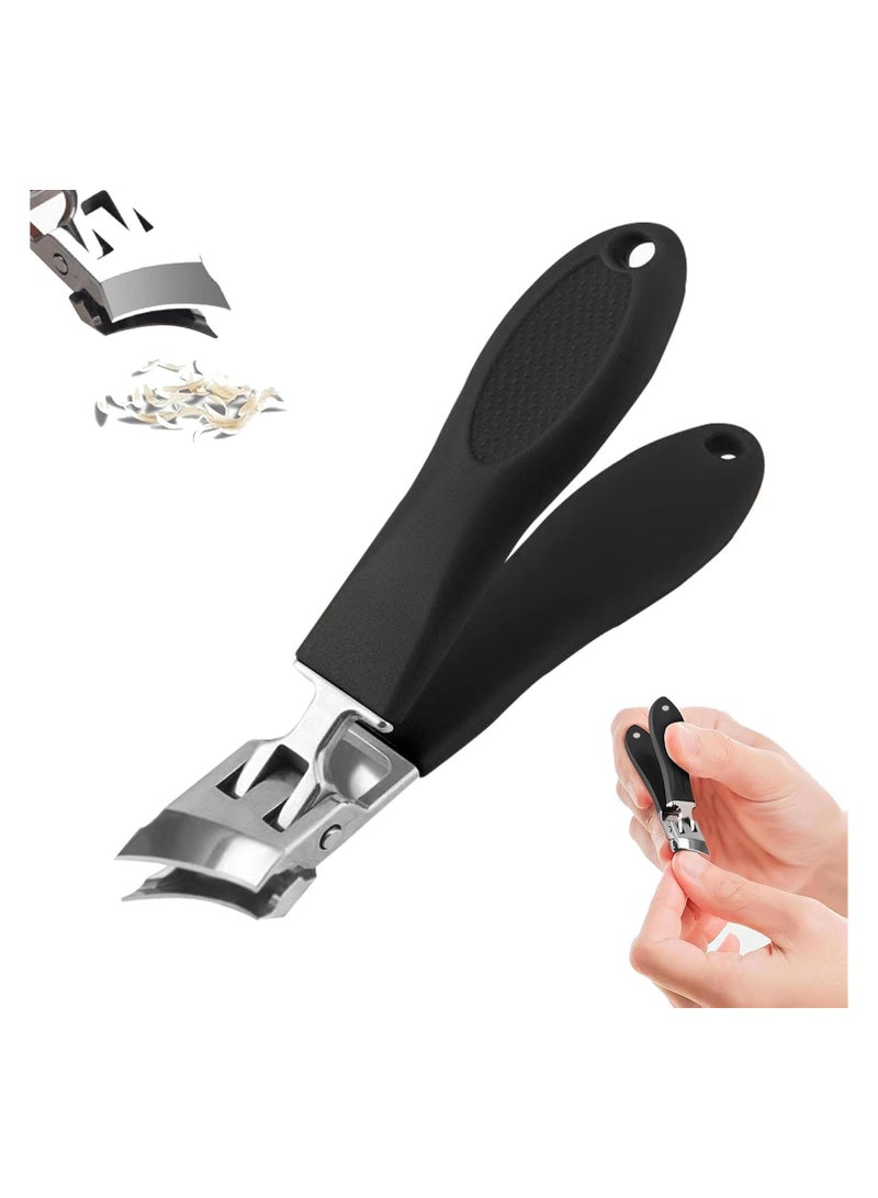 كماشة أظافر مائلة واسعة الفم ، الرجال لا دفقة مسمار كليبرز ، كماشة أظافر مائلة الفم الداخلية للرجال والنساء كماشة أظافر مائلة الفم واسعة ( أسود + برتقالي ) - Image 1