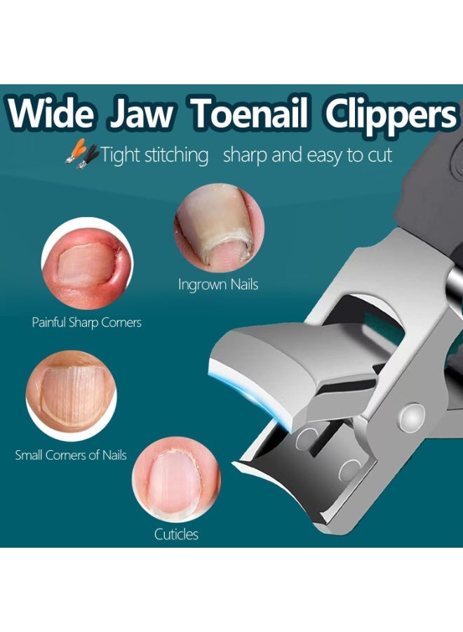 كماشة أظافر مائلة واسعة الفم ، الرجال لا دفقة مسمار كليبرز ، كماشة أظافر مائلة الفم الداخلية للرجال والنساء كماشة أظافر مائلة الفم واسعة ( أسود + برتقالي ) - Image 3