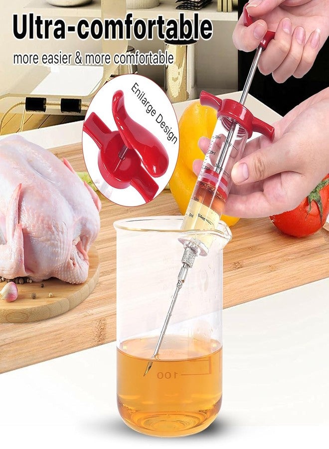DKWIN Kitchen Injector for Meat, Meat Injector Syringe Marinade Turkey Seasoning Injector Syringe with Scales for Restaurant Hotel Home Kitchen BBQ Party Sauce Injector - Image 5