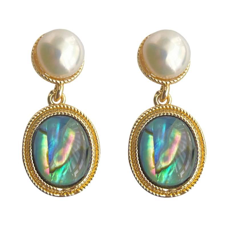 Pearl Stud Earrings with Drop Accent Lightweight Statement Jewelry for Daily Wear and Dressy Styling - Image 5