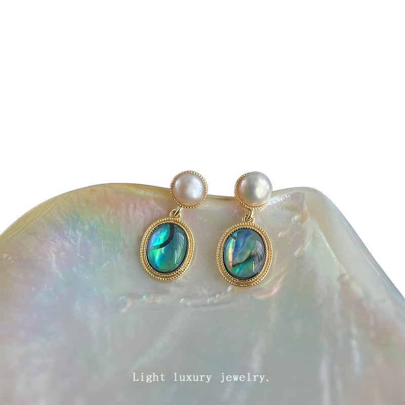 Pearl Stud Earrings with Drop Accent Lightweight Statement Jewelry for Daily Wear and Dressy Styling - Image 2