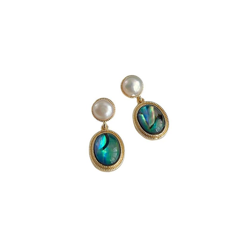 Pearl Stud Earrings with Drop Accent Lightweight Statement Jewelry for Daily Wear and Dressy Styling - Image 3