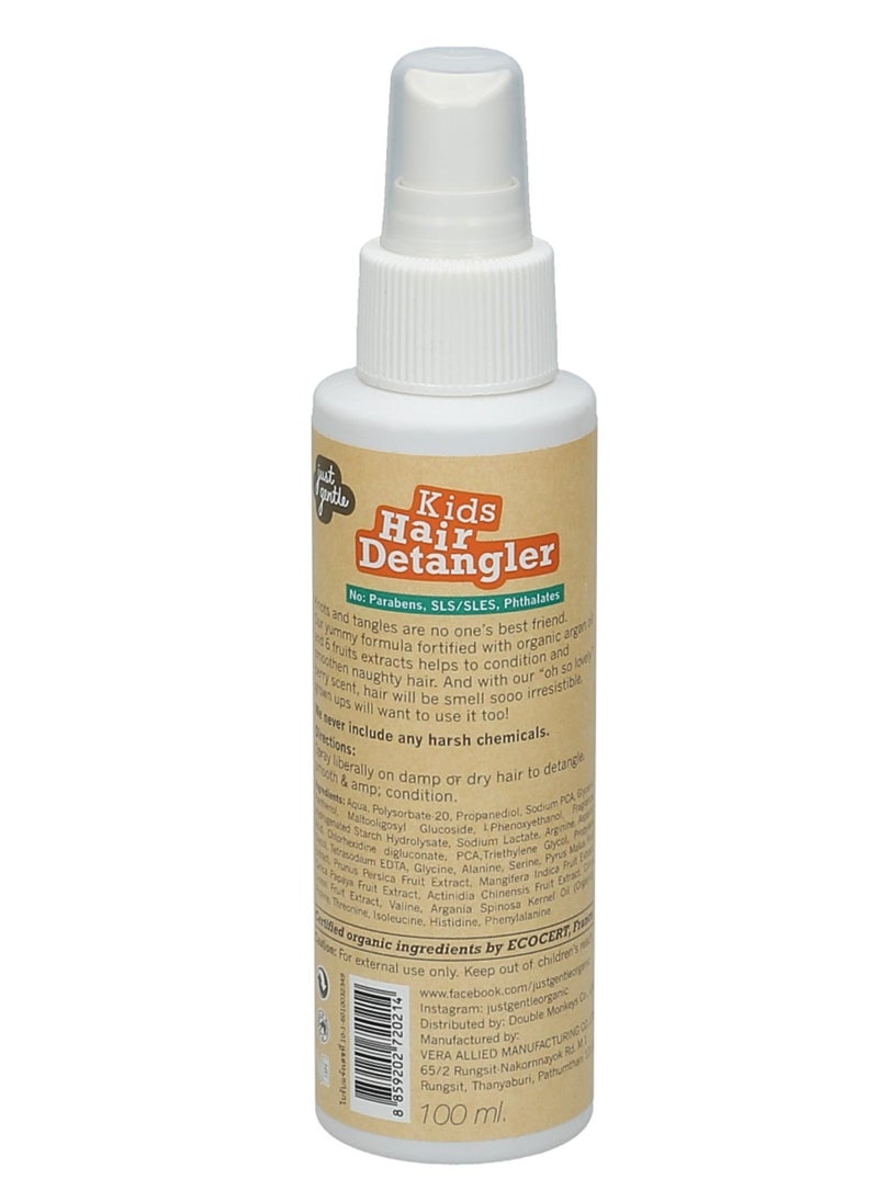 Just Gentle Kids Hair Detangler Spray - Fortified with Organic Argan Oil & 6 Fruit Extracts, Smooths & Conditions, Berry Scent, 100ml  - Image 2