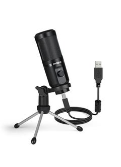 Maono AU-PM461TR USB Gaming Microphone PC Computer Condenser Mic with Gain for Recording Podcasting Streaming Compatible with PS5 PS4 Black  - Image 1