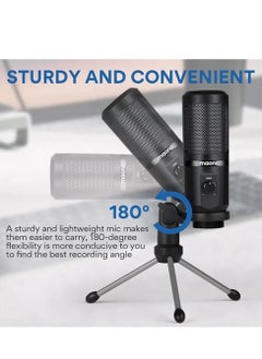 Maono AU-PM461TR USB Gaming Microphone PC Computer Condenser Mic with Gain for Recording Podcasting Streaming Compatible with PS5 PS4 Black  - Image 2