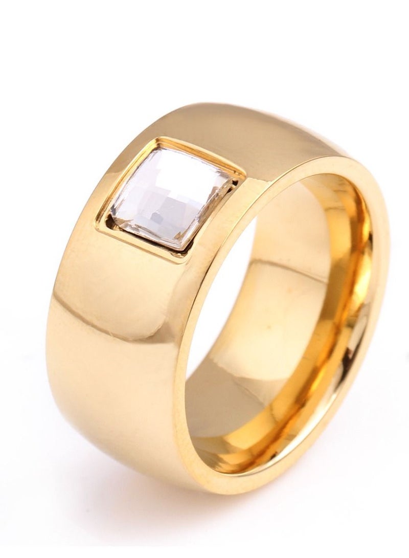 Loquat Stainless Steel Solid Polished Signet Ring