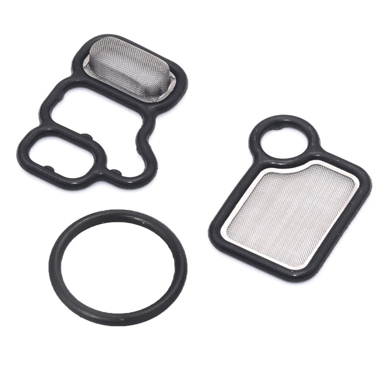 znakeauto 917176 VTEC VVT Solenoid Gasket Spool Valve Filter Screen ORing Gasket 15815RAAA02 with Honda Civic Accord CRV Element FitAcura RSX TSX 15845RAAA01 91319PAAA01Includes 3 PCS - Image 3