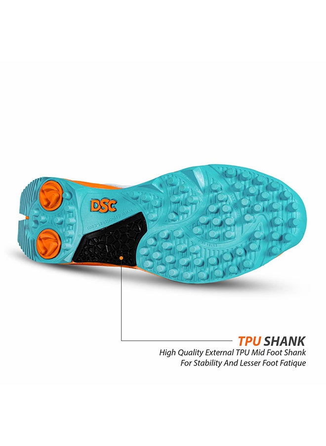 DSC - Jaffa 22 Cricket Shoes for Men and Boys UK-9 White-Orange - Image 1