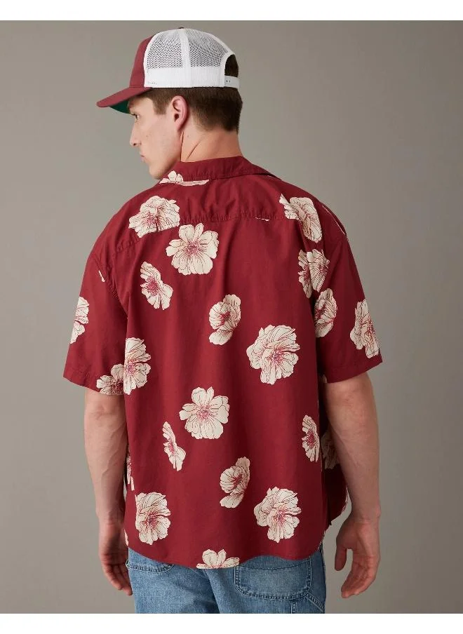 American Eagle AE Tropical Button-Up Poolside Shirt
