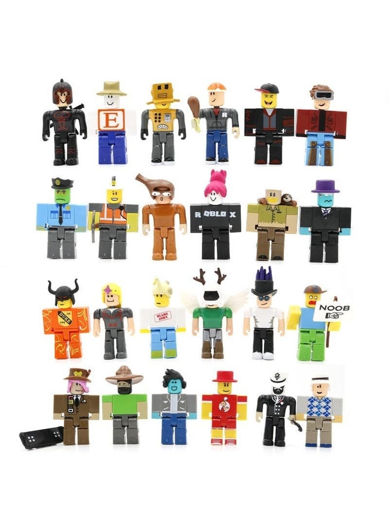 ROBLOX 24 Pieces Collectible Series Figure Set- Mini Figure People Building Blocks Action Figure for Kids Gifts, Creative Educational Play Set for Boys & Girls - Image 1