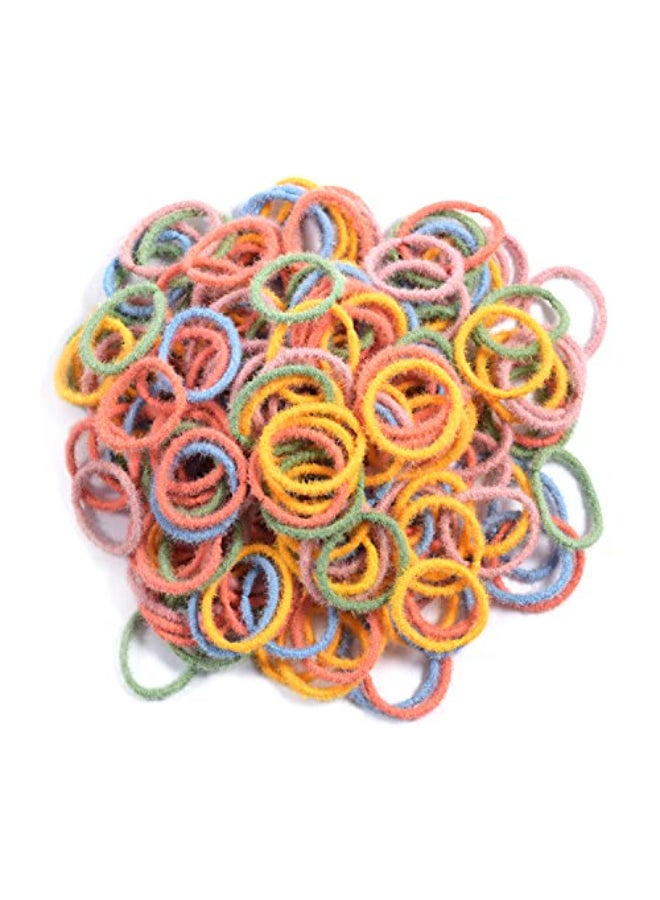 Youxuan Small Hair Elastics for Girls Soft and Comfy Rubber Bands 100 PCS Hair Ties Multi Color - Image 4