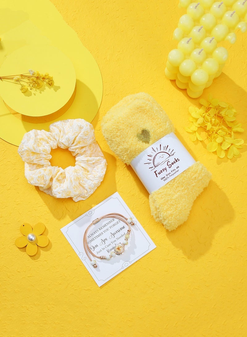 كابتن تيك سلة هدايا نسائية - طقم علب هدايا عباد الشمس يحتوي على 13 قطعة هدايا ملهمة ، سلة هدايا للتعافي المبكر ، باقة علاج سبا للاسترخاء للسيدات ، صداقة ، هدايا صديقة - Image 5