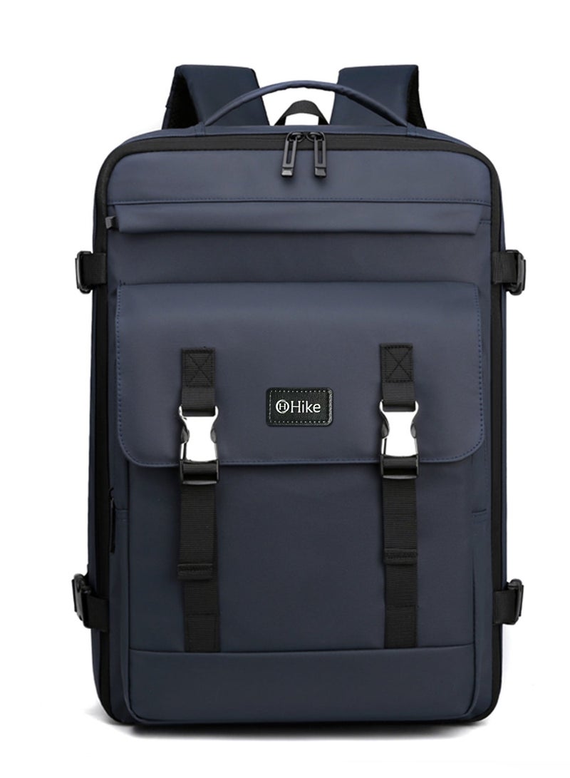 HIKE Unisex Expandable Laptop Backpack Water Resistant Daypack with Separate Laptop Compartment for Travel/Business/College, HK63011-1, Blue - Image 2