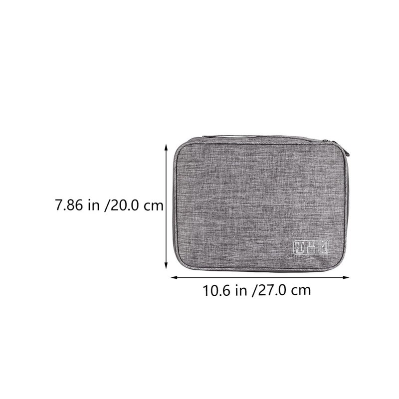 Portable Cable Organizer Pouch Three Layer Storage Bag For Charger Wires Earphones - Image 3