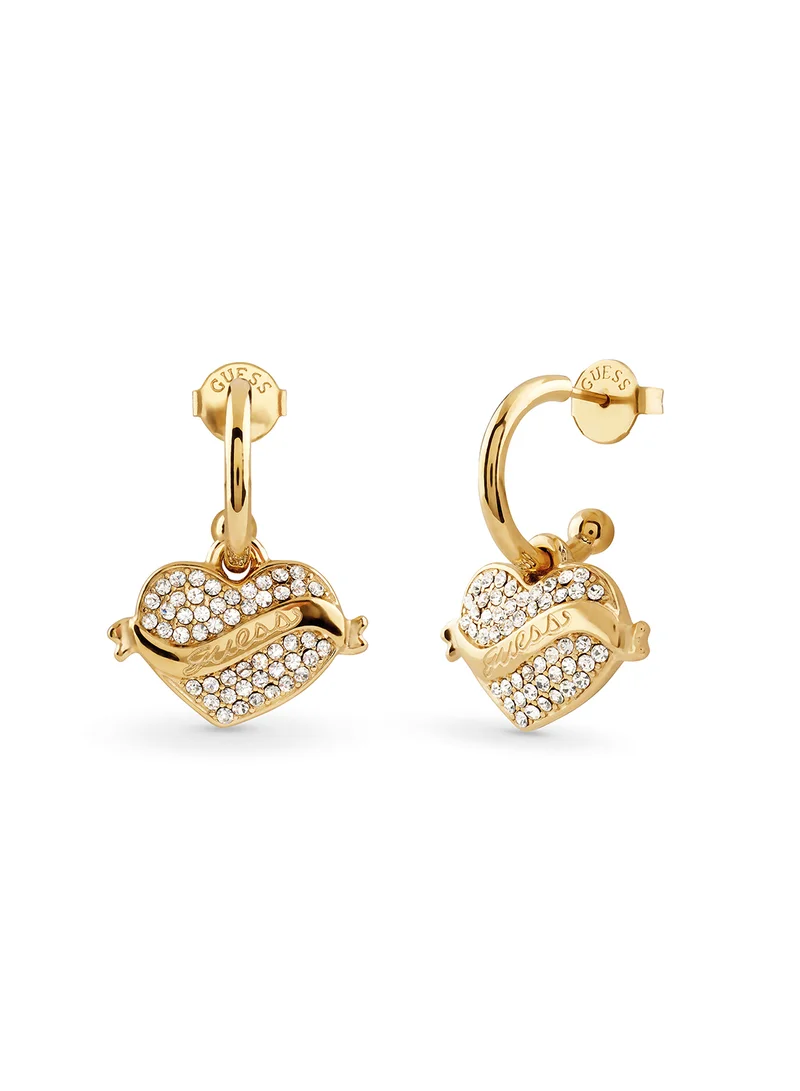 جس Vintage Guess Logo Earrings