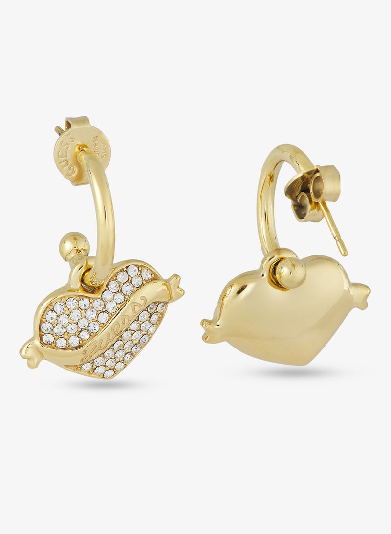 GUESS Vintage Guess Logo Earrings - Image 2