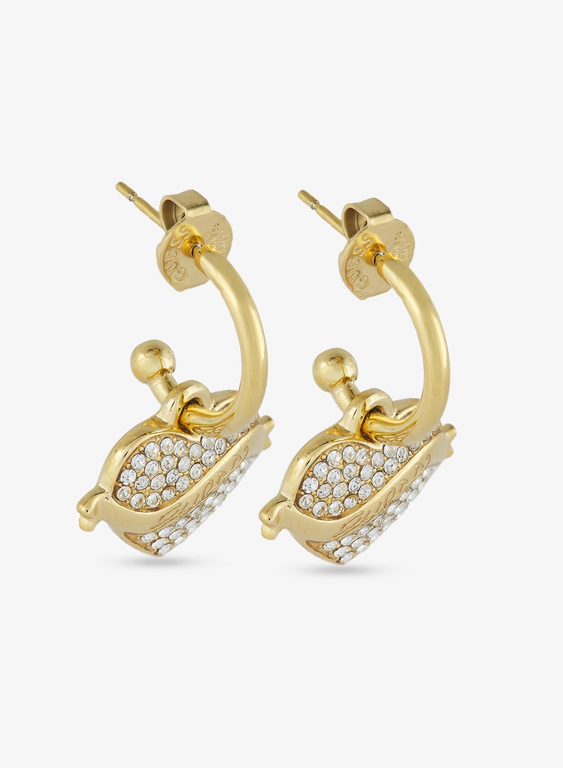 GUESS Vintage Guess Logo Earrings - Image 1