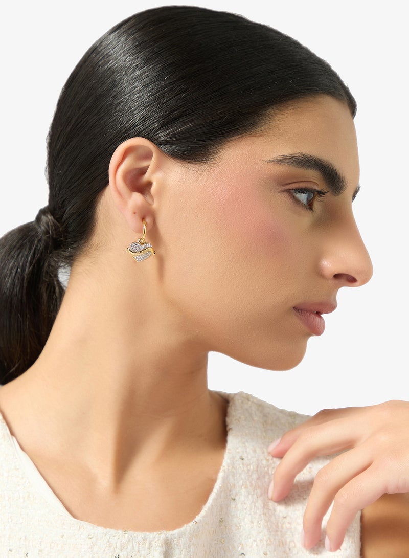 GUESS Vintage Guess Logo Earrings - Image 4