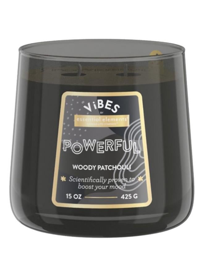 CANDLE-LITE Essential Elements Vibes Powerful Woody Patchouli Scented 2-Wick Jar Candle 15Oz 46341701