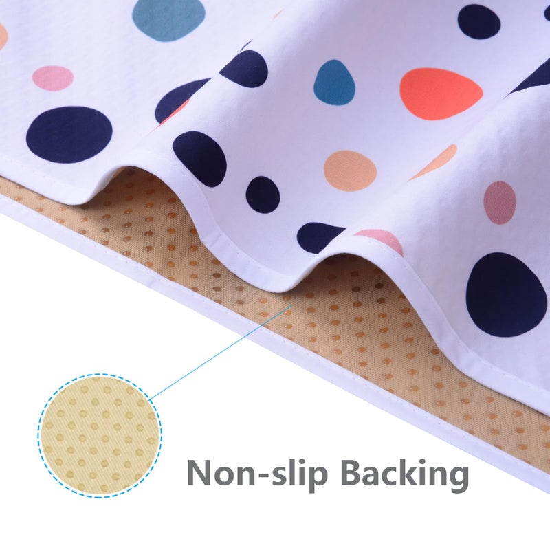 Womumon Splat Mat for Under High Chair/Arts/Crafts, Waterproof and Anti-Slip Splash Mat Floor Protector, Washable Highchair Floor Mat, 51 Inch Reusable Messy Mat and Baby Feeding Table Cloth - Image 2