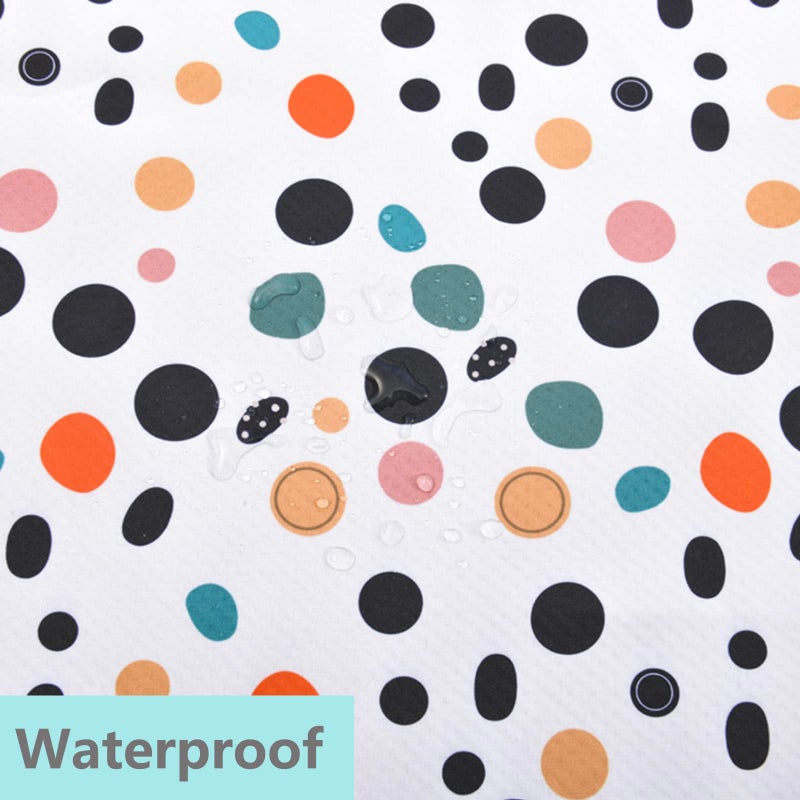 Womumon Splat Mat for Under High Chair/Arts/Crafts, Waterproof and Anti-Slip Splash Mat Floor Protector, Washable Highchair Floor Mat, 51 Inch Reusable Messy Mat and Baby Feeding Table Cloth - Image 3