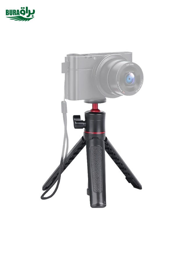 BURAQ - RUIGPRO Multi-functional Foldable Tripod Holder Selfie Monopod Stick with Ball Head & Phone Clamp & Bluetooth Remote Control for GoPro, Insta360, DJI and Other Action Cameras(Black) - Image 1