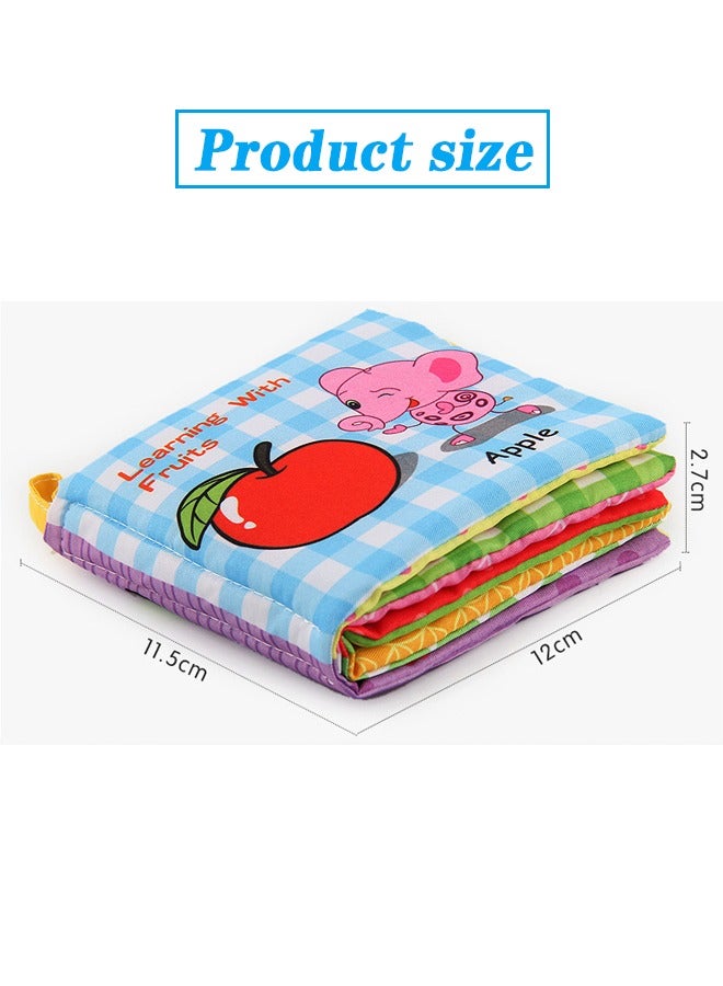 4-Piece Cloth Books for Baby Non-toxic Fabric and Washable Soft Cloth Book Set Baby Toy Early Education Crinkle Books for Toddlers Kids Birthday Gifts - Image 5