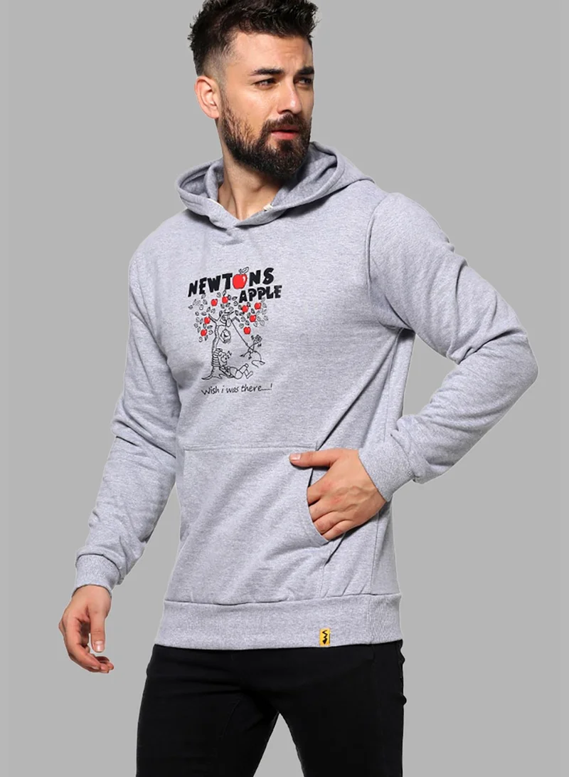 Campus Sutra Front Pocket Printed Hoodie