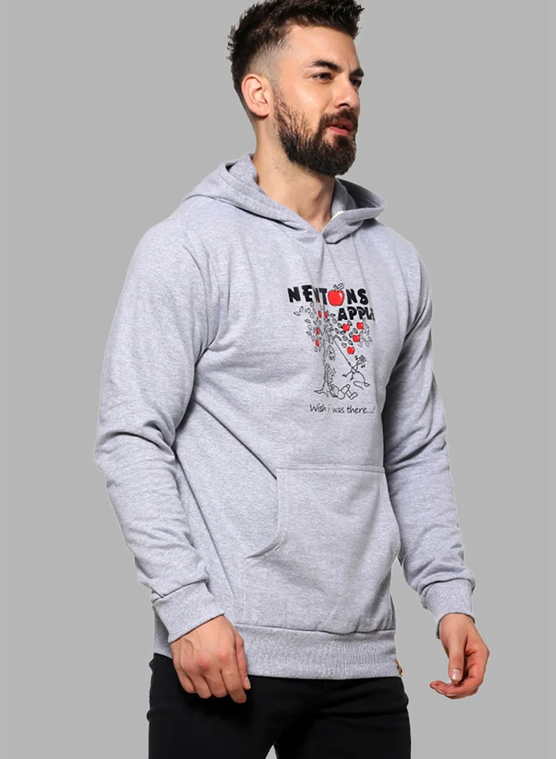 Campus Sutra Front Pocket Printed Hoodie