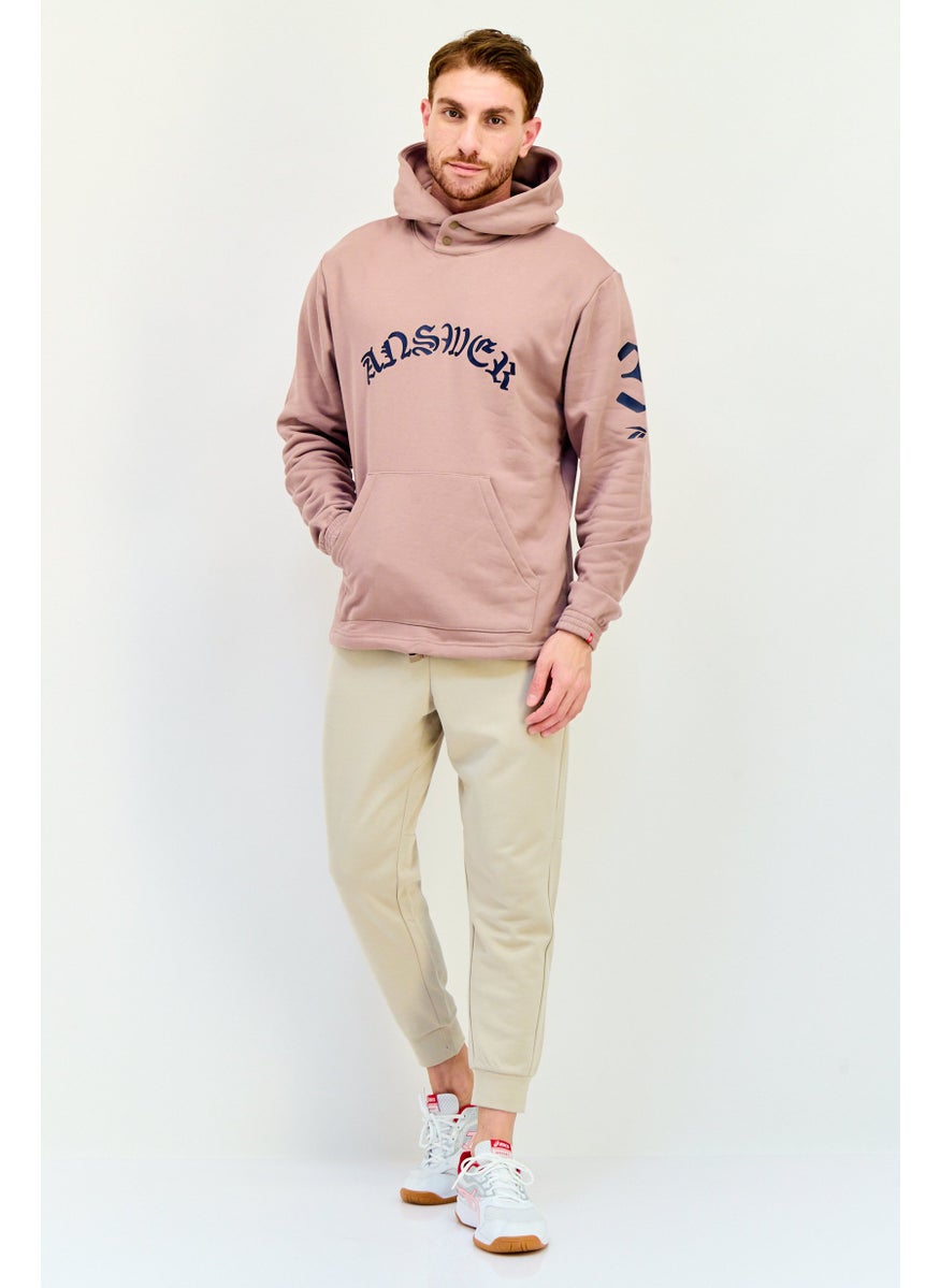 Reebok Men Sportswear Fit Long Sleeve CNY Outdoor Hoodie, Taupe  - Image 4