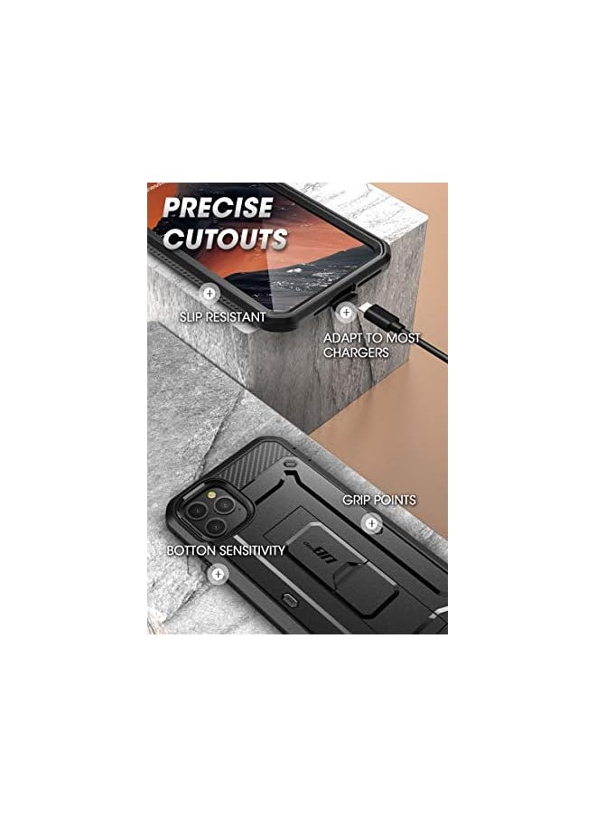 SupCase - Unicorn Beetle Pro Series Case Designed for iPhone 11 Pro Max 6.5 Inch (2019 Release), Built-in Screen Protector Full-Body Rugged Holster Case (Black) - Image 1