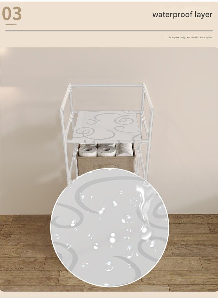 XiuWoo Freestanding Laundry Basket Organizer Laundry Sorter With 2-Tier Top Storage Shelf , 1 Large Capacity Storage Case Top Shelf Organizer for Clothes Bag Bathroom Dorm Laundry Room,With Wheels - Image 4