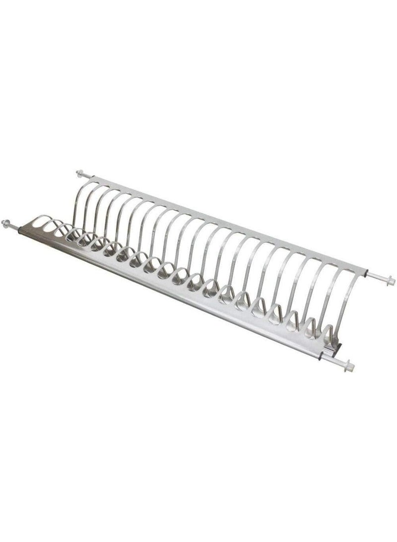 Premium Stainless Steel Kitchen Plate Rack & Drying Mat Set – Vertical Dish Organizer with Drip Tray - Image 3