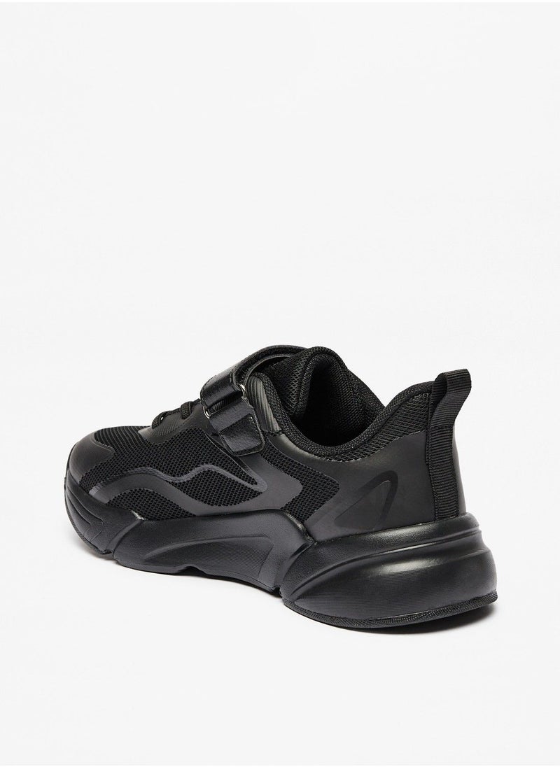 Kappa - Boys Textured Sports Shoes with Hook and Loop Closure - Image 1