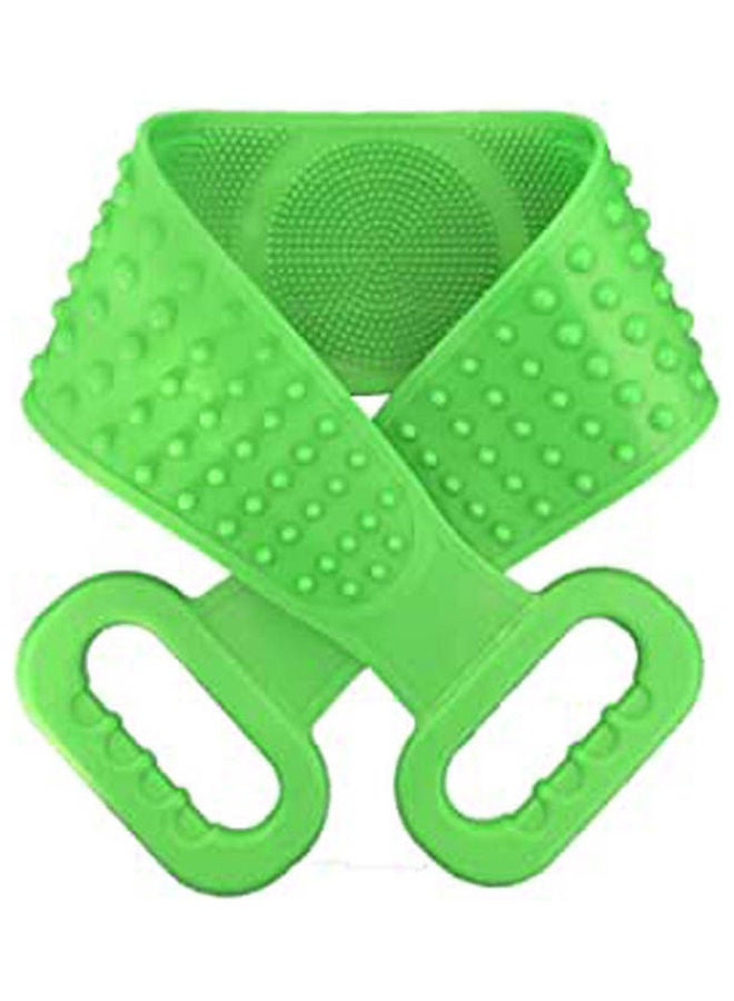 NIBEMINENT Silicone Bath Body Brush Double Sided Back Scrubber For Shower Green - Image 1