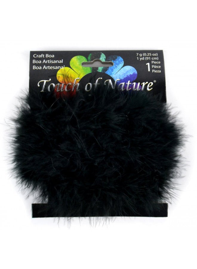 Touch of Nature 1-Piece Feather Marabou Craft Boa for Arts and Crafts, 1-Yard, Black