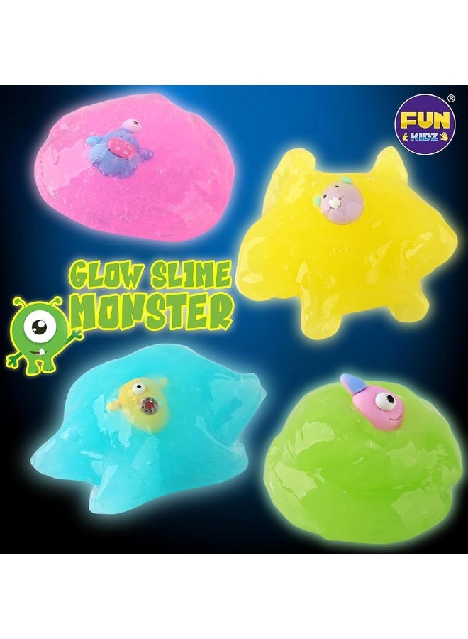 FUN KIDZ Toy Monster Slime Kit for Girls Ages 6-12, FunKidz Glow in Dark Slime Making Set for Kids Make Soft Slime Balls with Photochromic Powder Boys Ideal Party Gift - Image 5
