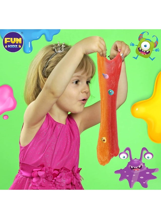 FUN KIDZ Toy Monster Slime Kit for Girls Ages 6-12, FunKidz Glow in Dark Slime Making Set for Kids Make Soft Slime Balls with Photochromic Powder Boys Ideal Party Gift - Image 2