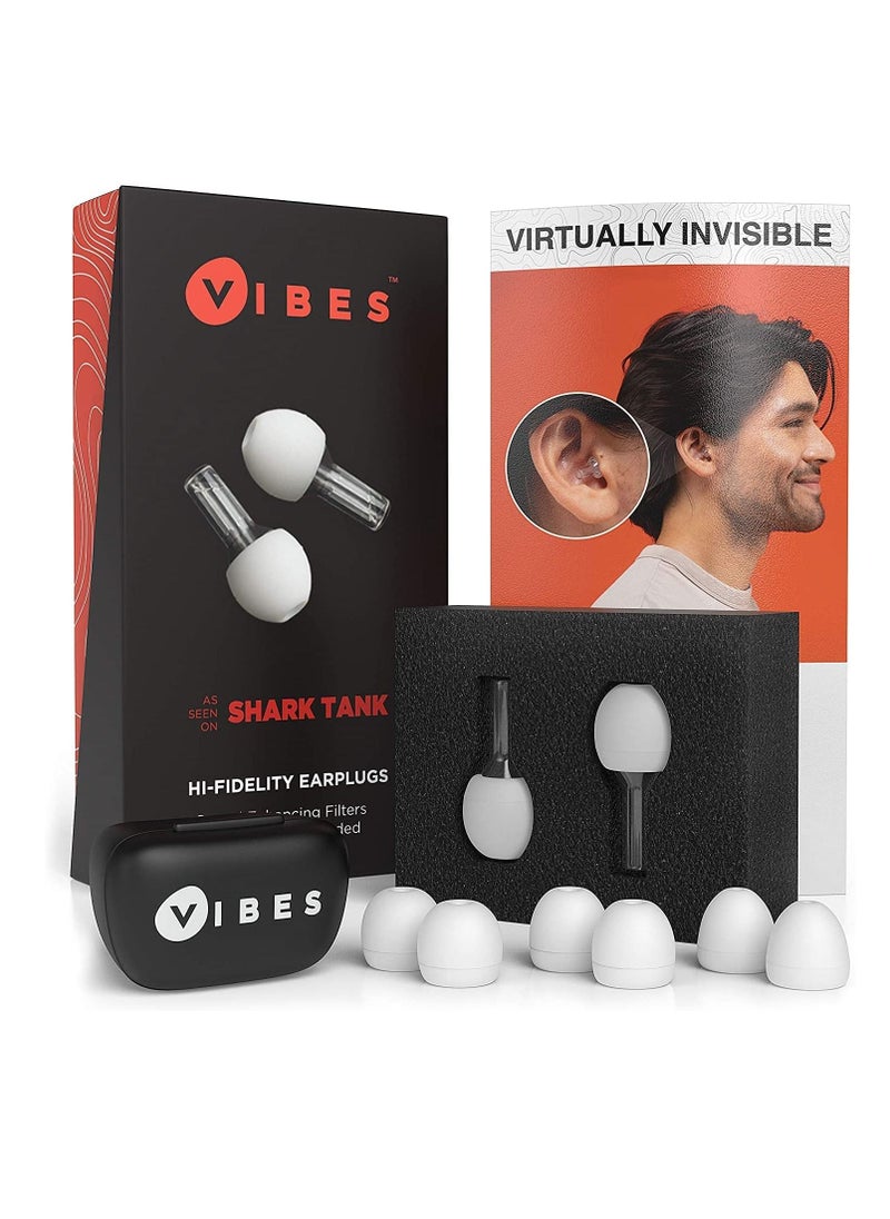 Vibes - Vibes Acoustic Filter Ear Plugs - High Fidelity Decibel Reducing EarPlugs for Music Concerts, Festivals, Motorcycling - Hearing Protection for Tinnitus & Autism Sensory Processing Disorders - Image 1