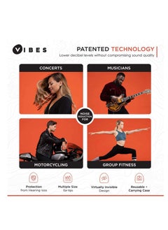Vibes Vibes Acoustic Filter Ear Plugs - High Fidelity Decibel Reducing EarPlugs for Music Concerts, Festivals, Motorcycling - Hearing Protection for Tinnitus & Autism Sensory Processing Disorders  - Image 2