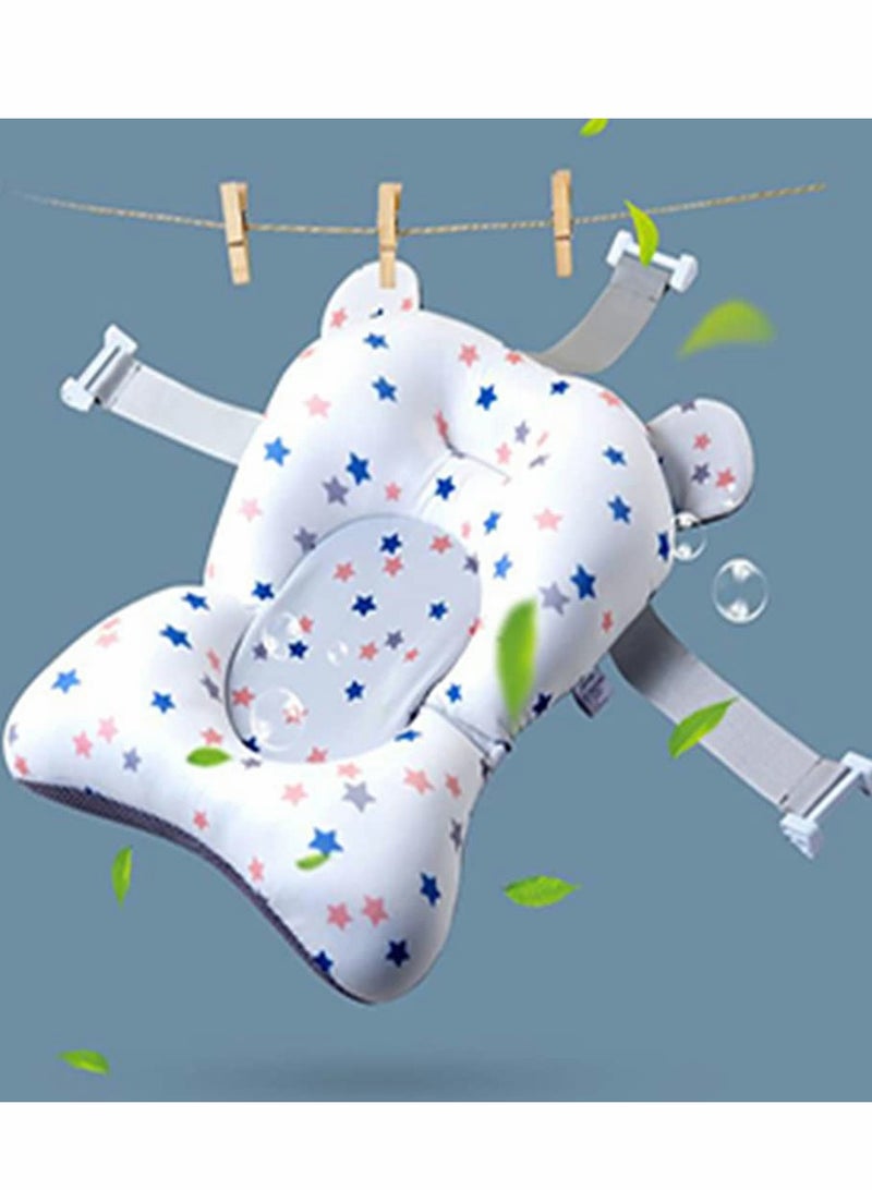 Barakah وسادة استحمام للأطفال فقط، سرير استحمام حديثي الولادة قابل للتعديل، حصيرة استحمام للأطفال غير قابلة للانزلاق، وسادة ناعمة للأطفال الرضع، دعم حوض الاستحمام القابل للطي، مقعد استحمام للأطفال، وسادة ظهر للأطفال، وسادة عائمة، 0-12 شهر، بدون حوض استحمام - Image 3